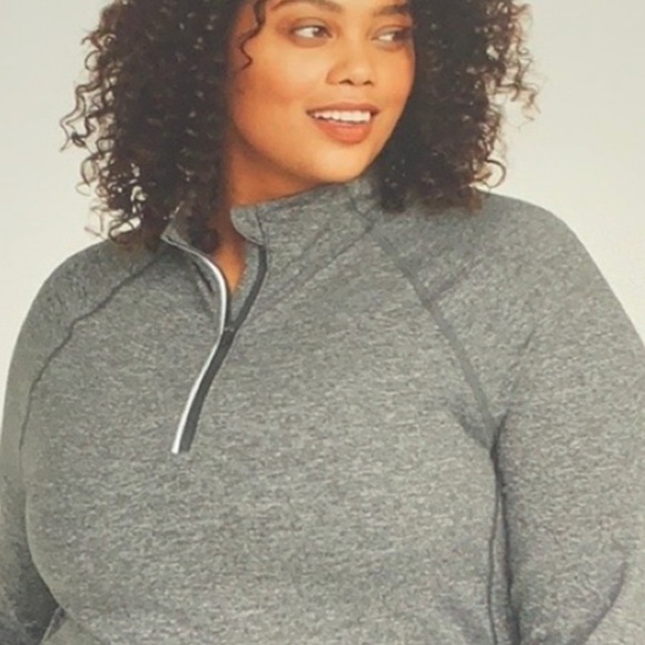 Old Navy Tops - Old Navy Active Medium Grey Heather Size Large Breathe On Long Sleeve Pullover